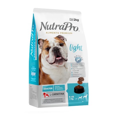 NUTRAPRO PERRO ADULTO LIGHT RAZAS MEDIANAS Y GRANDES / Mundo Mágico de La Mascota