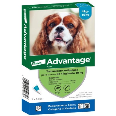 PIPETA ADVANTAGE PERRO  4 A 10 KG / Mundo Mágico de La Mascota